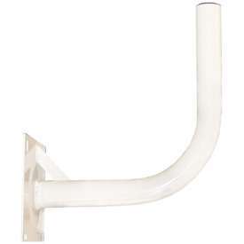 STAFFA PER PARABOLE LUNGHEZZA 30 CM VERNICIATO A POLVERE E RESISTENTE ALLE INTEMPERIE BIANCO