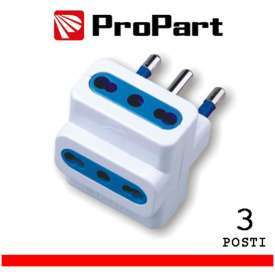 ADATT. TRIPLA 16A+T BIANCO PROPART