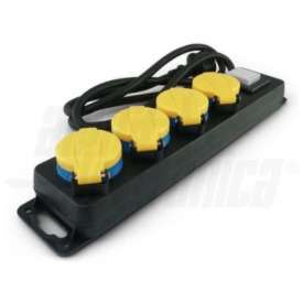 MULTIPRESA 4 PORTE DA ESTERNO CON COPERCHI DI PROTEZIONE, PRESE E SPINA SCHUKO MULTIPRESA 4 PORTE DA ESTERNO CON COPERCHI DI PROTEZIONE, PRESE E SPINA SCHUKO