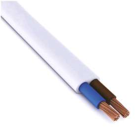 CAVO ELETTRICO PIATTO GOMMATO 2X0,75 MM BIANCO