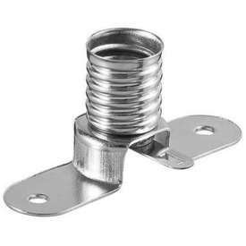 PORTALAMPADINA E10 METALLICO CON ALETTE