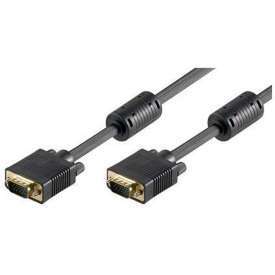 CAVO PER MONITOR VGA SPINA VGA – SPINA VGA 3MT CON FILTRO DI FERRITE ANTIDISTURBO NERO LINK