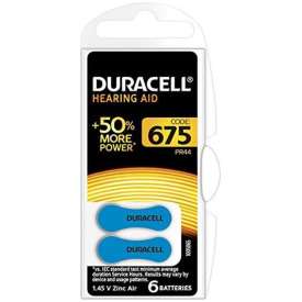 PILA DURACELL PER ACUSTICA EASY TAB 675 BLISTER 6 PEZZI