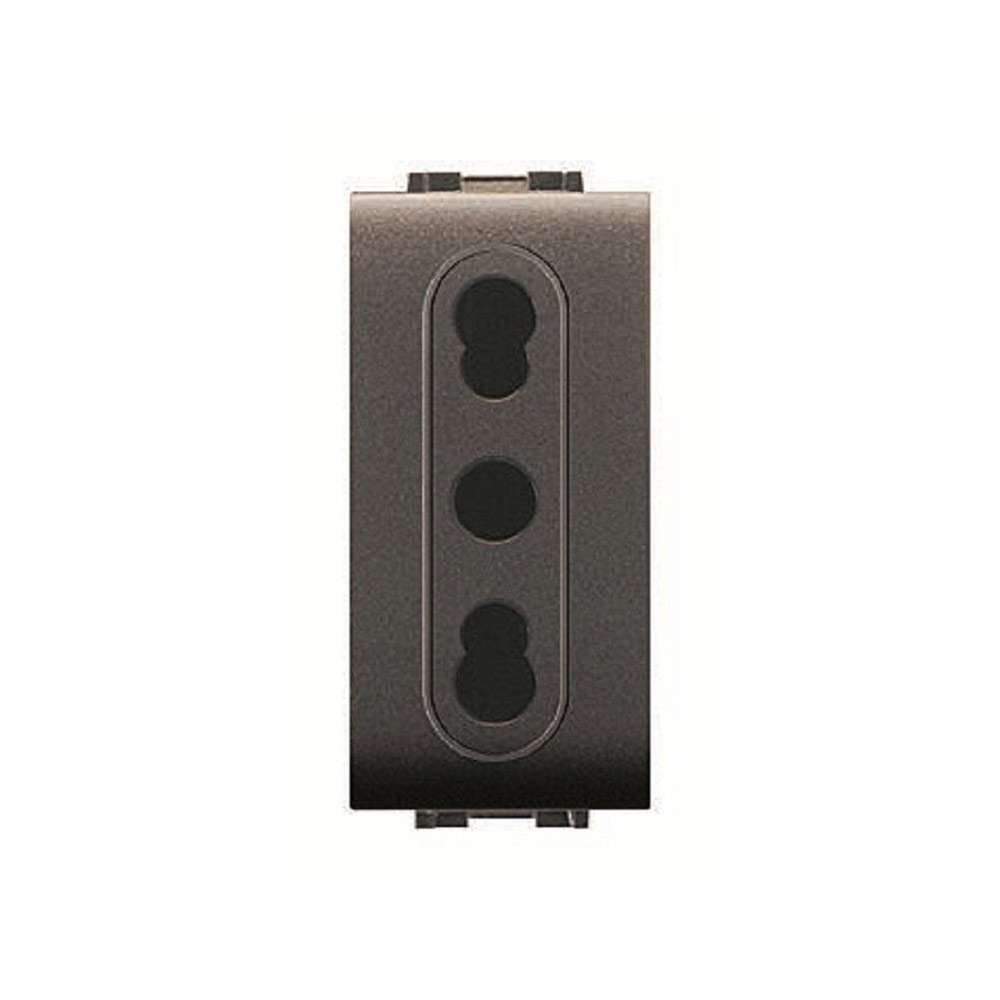 PRESA BIVALENTE 2P+T SERIE LIFE EC NERA 1 PRESA BIVALENTE 2P+T SERIE LIFE EC NERA