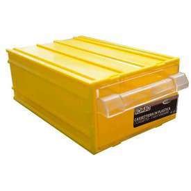 CASSETTIERA CASSETTA PORTA ATTREZZI IN PLASTICA 1 CASSETTO GIALLO KOMBO