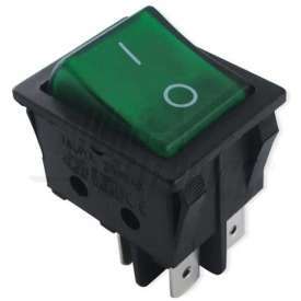 INTERRUTTORE BILANCIERE BIP. VERDE 220V