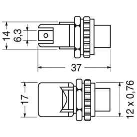 Alternative view of PULSANTE N/A ROSSO PORTATA 4A - 250VCA