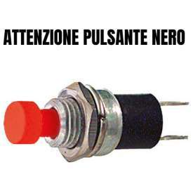 PULSANTE IN MINIATURA CON AUTORITORNO N.C.. NERO