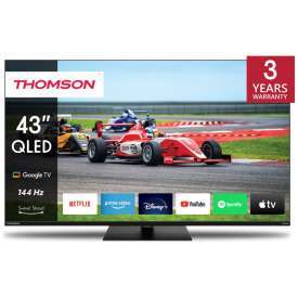 TV THOMSON SMART 43 POLLICI QLED PLUS CERTIFICATA TVSAT, GOOGLE TV FRAMELESS 4K ULTRA HD 144HZ 43QG7C14