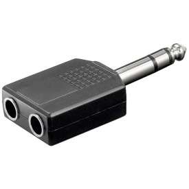 ADATTATORE CUFFIE SPINA JACK 6,3MM ST. – 2 PRESA JACK 6,3MM STEREO