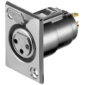 PRESA XLR PER MICROFONO DA PANNELLO 3 PIN