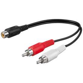 ADATTATORE CAVO A Y PRESA RCA E 2 SPINA RCA