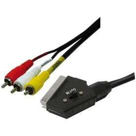 CAVO VIDEO SPINA SCART IN – 3 SPINA RCA OUT 1,5 MT