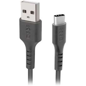 CAVO PER DATI E RICARICA USB-A – USB TIPO-C DA 3 METRI NERO SBS