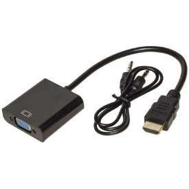 Link LKADAT10 Adattatore HDMI Tipo A Maschio A VGA Femmina con Presa Audio Stereo 3,5 MM Link LKADAT10