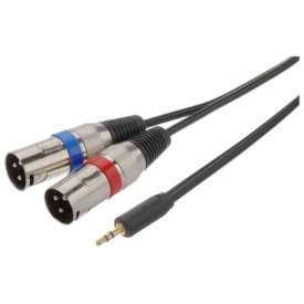 CAVO AUDIO PROFESSIONALE 2 SPINE XLR / SPINA 3,5 STEREO 3M