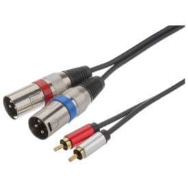 CAVO AUDIO PROFESSIONALE 2 SPINE XLR /2 SPINE RCA 3M