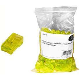 CONNETTORE 8 POLI CAT 5E UTP NON SCHERMATO RJ45 GIALLO LINK