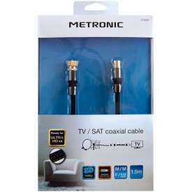 Alternative view of CAVO COASSIALE SATELLITARE SERIE PREMIUM TV-SAT 4K 1,5 METRI METRONIC 419005