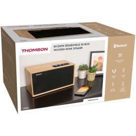 ALTOPARLANTE BLUETOOTH 5.0 THOMSON 100 WATT COLORE NERO-LEGNO WS502 T038838