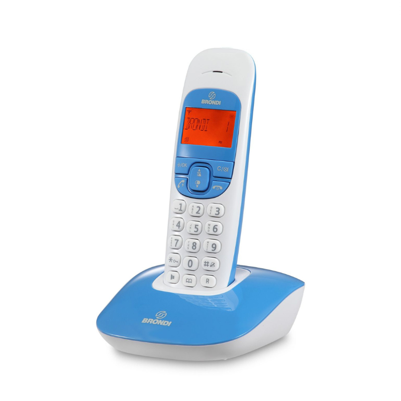 CORDLESS BRONDI NICE CON VIVAVOCE BLU E BIANCO 1 CORDLESS BRONDI NICE CON VIVAVOCE BLU E BIANCO