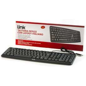 LINK TASTIERA ITALIANA USB 108 TASTI COLORE NERO LINK TASTIERA ITALIANA USB 108 TASTI COLORE NERO