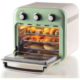 Alternative view of FRIGGITRICE AD ARIA E FORNO VINTAGE, 1400W, 2IN1, CAPACITA' 16L, ACCESSORI INCLUSI, TIMER 60 MINUTI, DOPPIO VETRO, VERDE ARIETE 4632