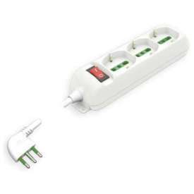 Multipresa 3 Posti Universale con Interruttore e Cavo 16A+T: Connettività affidabile e versatile