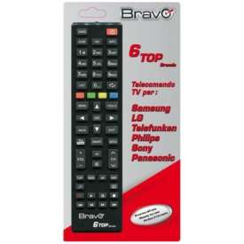 TELECOMANDO UNIVERSALE PER TV LG-PANASONIC-TELEFUNKEN-PHILIPS-SAMSUNG-SONY BRAVO 6 TOP BRANDS 90302248