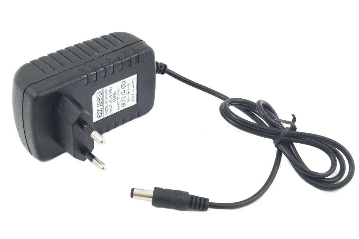 ALIMENTATORE STABILIZZATO 12V 2A 5,5X2,5MM PER TELECAMERE IN CONFEZIONE 1 ALIMENTATORE STABILIZZATO 12V 2A 5,5X2,5MM PER TELECAMERE IN CONFEZIONE