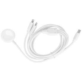 Alternative view of CAVO TIPO C 3IN1 PER IPHONE LIGHTNING 8-PIN + IPHONE LIGHTNING 8-PIN + APPLE WATCH 3W 1A C3168 BIANCO