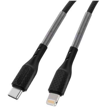 CAVO LIGHTNING -TIPO C CARICA VELOCE IN CORDA ULTRA RESISTENTE PD 27W CARBON COMPATIBILE CON APPLE CARPLAY FORCELL 1MT 6 CB 01C 2