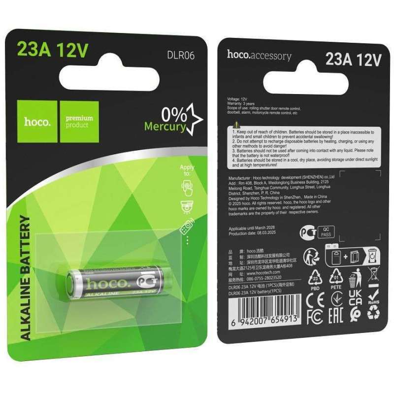 PILA ALCALINA 23A 12V VARTA BLISTER 1 PEZZO HOCO