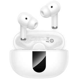 AURICOLARI WIRELESS IN-EAR CON LCD TWS ANC + ENC CON CUSTODIA DI RICARICA EQ26 HOCO BIANCHI