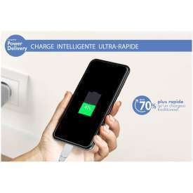 Alternative view of CARICABATTERIE DA RETE TIPO C 25W POWER DELIVERY FORCE POWER F149614 NERO GARANZIA A VITA