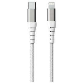 Alternative view of CAVO USB-C / LIGHTNING CON CERTIFICAZIONE MFI RINFORZATO IN NYLON CARICA VELOCE 2,4A BIANCO 3MT FORCE POWER F150960 GARANZIA A VITA