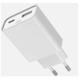 Alternative view of CARICABATTERIE DA RETE TIPO C + USB-A BIANCO 45W + TECNOLOGIA GAN FORCE POWER F153231 GARANZIA A VITA