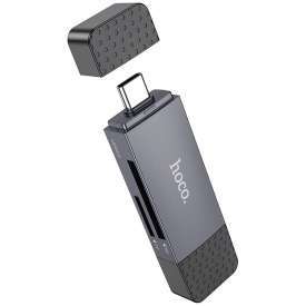 Alternative view of LETTORE DI SCHEDE CON INGRESSI TIPO C E USB-A 3.0 HOCO HB45