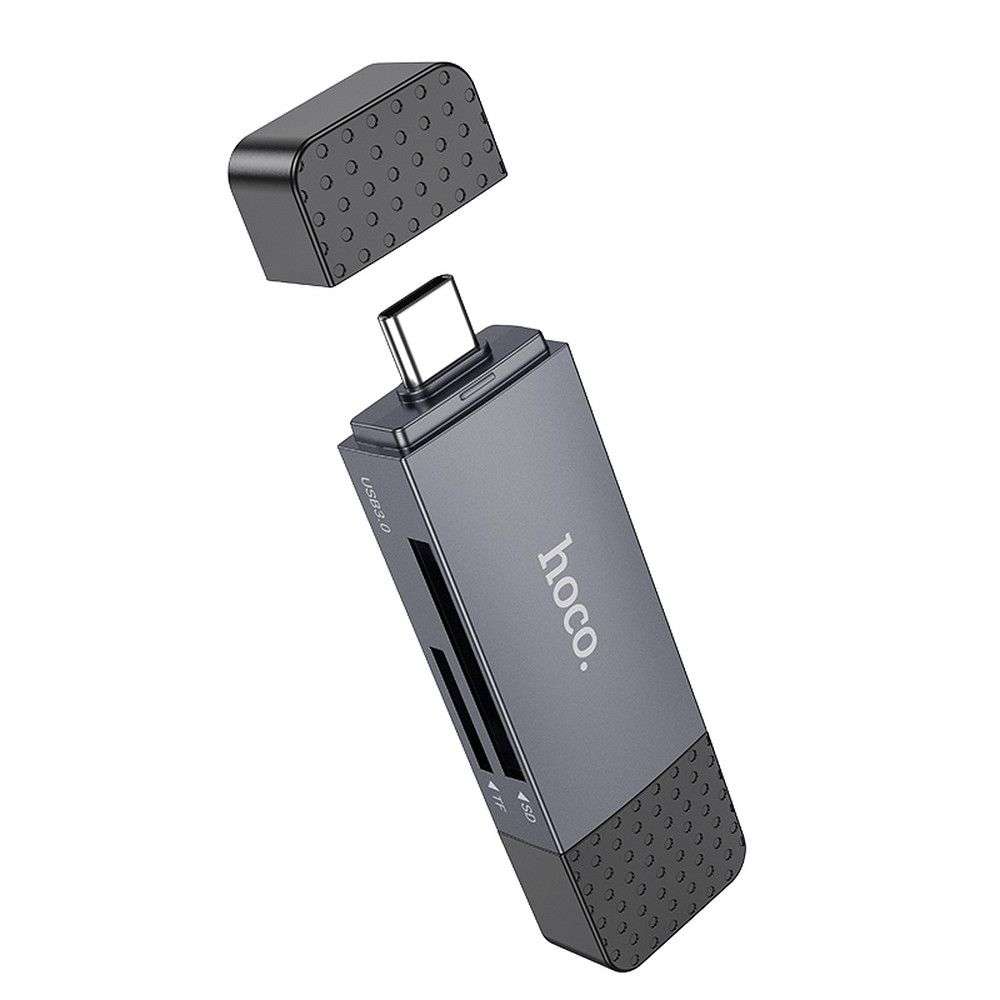 LETTORE DI SCHEDE CON INGRESSI TIPO C E USB-A 3.0 HOCO HB45 2 LETTORE DI SCHEDE CON INGRESSI TIPO C E USB-A 3.0 HOCO HB45 - immagine 2