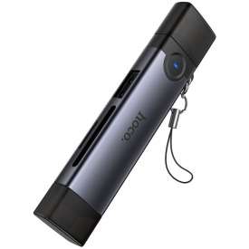 Alternative view of LETTORE DI SCHEDE + USB CON INGRESSI TIPO C E LIGHTNING 3.0 HOCO HB56B