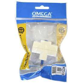ADATTATORE TRIPLA 16A+T BIANCO CON SICUREZZA MARCHIO IMQ OMEGA