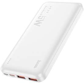 Alternative view of POWER BANK 10000MA CON DISPLAY E CARICA VELOCE QC PD 3A 22,5W E INGRESSI MICRO-USB/USB-A E TIPO-C J101 HOCO BIANCO