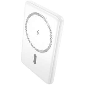 Alternative view of POWERBANK COMPATIBILE CON MAGSAFE 5000 MAH QC PD 2A 20W ULTRASOTTILE HOCO J140A BIANCO