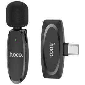 MICROFONO WIRELESS LAVALIER CON CONNETTORE TIPO C L15 HOCO NERO