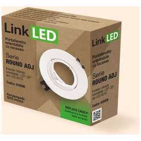 Alternative view of PORTAFARETTO ORIENTABILE DA INCASSO SERIE ROUND ADJ BIANCO 420500 LINKLED