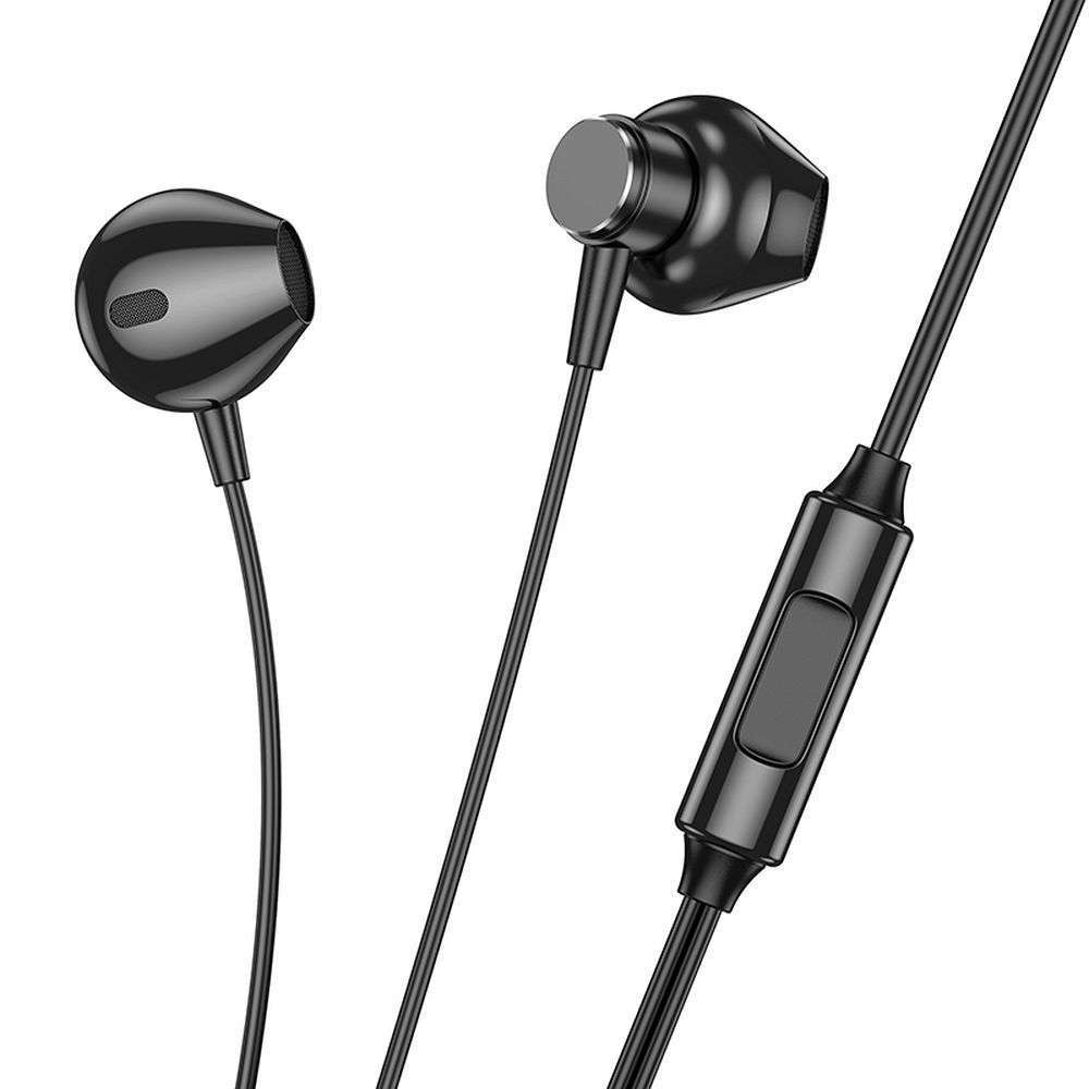 AURICOLARE STEREO CON MICROFONO M125 HOCO NERO 1 AURICOLARE STEREO CON MICROFONO M125 HOCO NERO