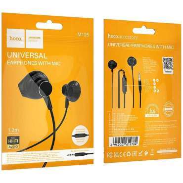 AURICOLARE STEREO CON MICROFONO M125 HOCO NERO 7 M125N 3