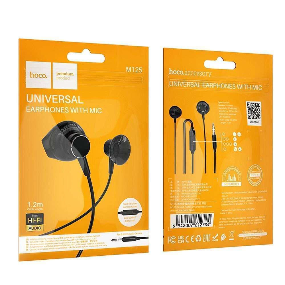 AURICOLARE STEREO CON MICROFONO M125 HOCO NERO 4 AURICOLARE STEREO CON MICROFONO M125 HOCO NERO - immagine 4