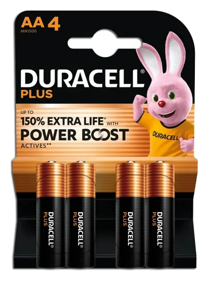 BLISTER 4 PILE STILO AA DURACELL MN1500 PLUS POWER BOOST NEW 1 BLISTER 4 PILE STILO AA DURACELL MN1500 PLUS POWER BOOST NEW