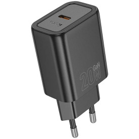 Alternative view of CARICABATTERIE DA RETE TIPO C N60 NERO PD20W QC3.0, FCP, AFC HOCO